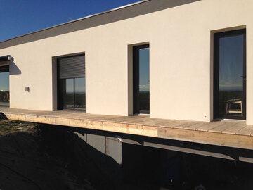 Terrasse Bois suspendue en IPE a Clermont-le-Fort