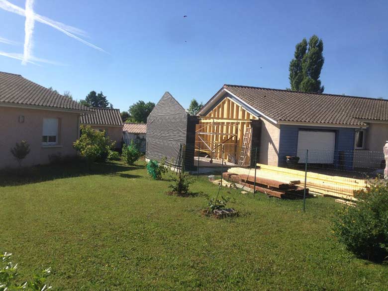 Début extension bois a Tournefeuille