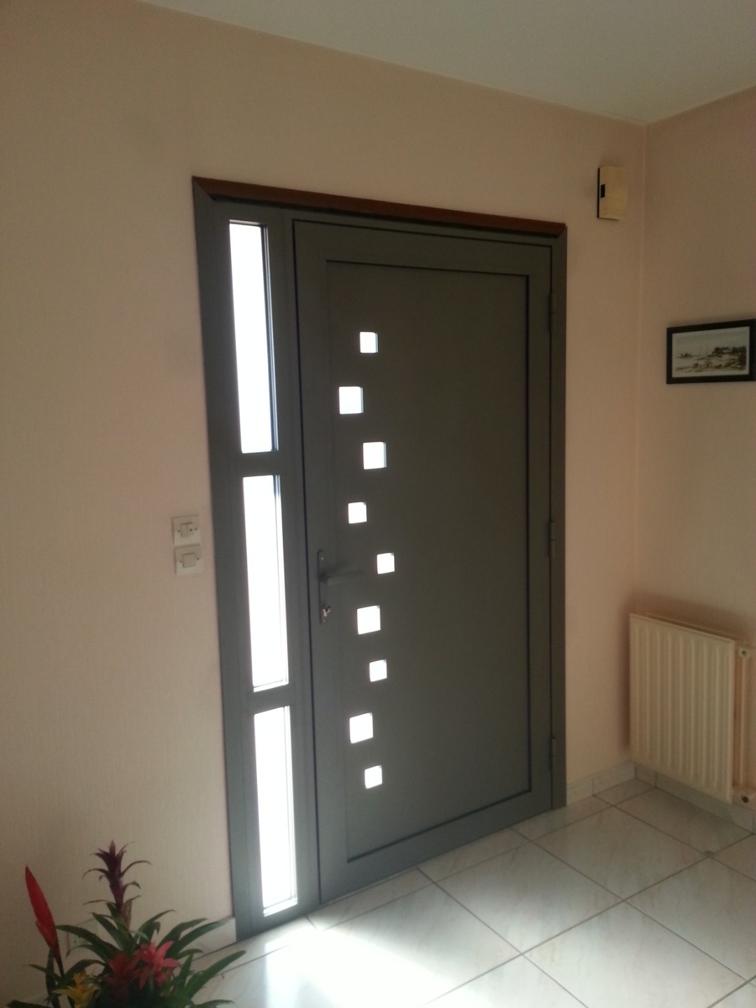 Porte d’entrée alu chantier Balma