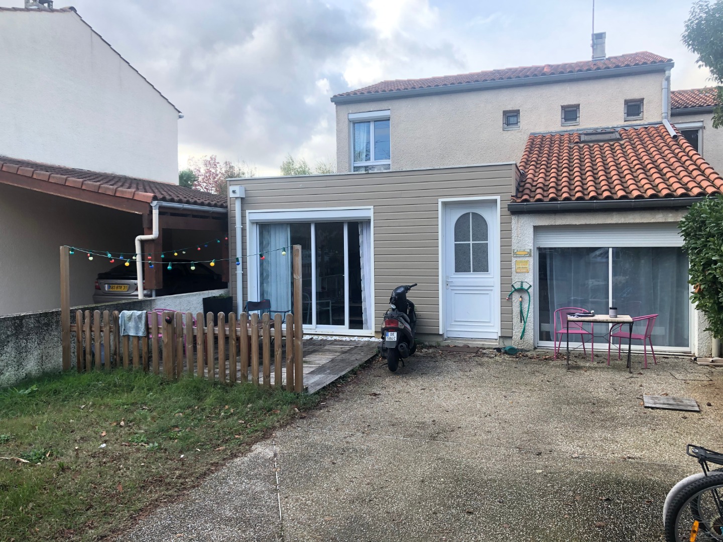 Ossature Bois extension avec bardage peint thermolaqué chantier FINI a Quint-Fonsegrive