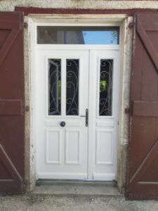 Porte d’entrée alu chantier Ramonville